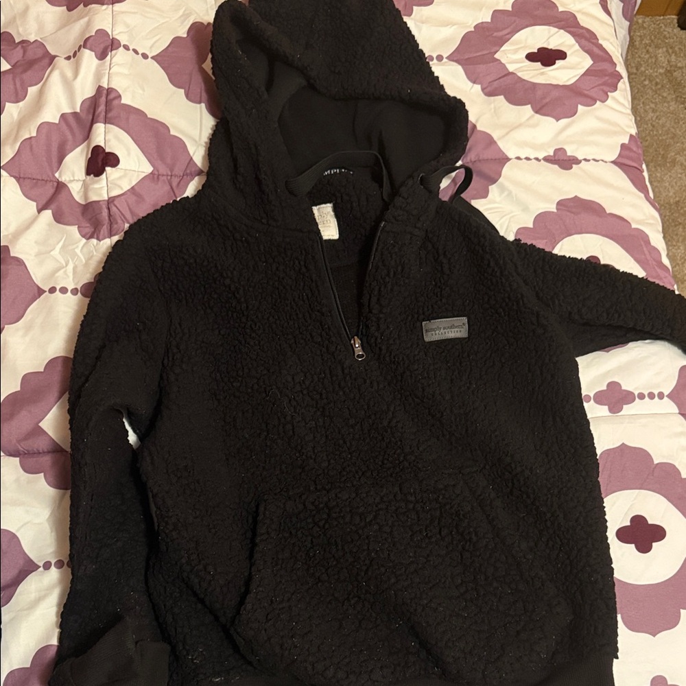 Simply Southern Black Kids Fleece Jacket